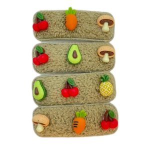 گل سر عروسکی کرم طرح میوه